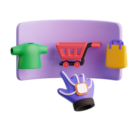 Virtual shopping  3D Icon