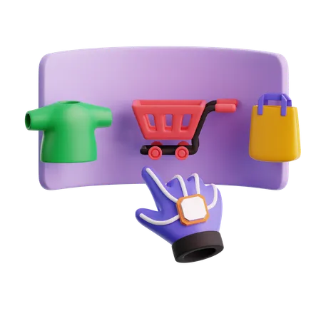 Virtual shopping  3D Icon