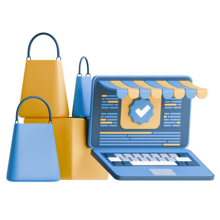 Virtual Shopping  3D Icon