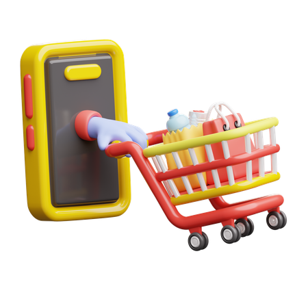 Virtual Shopping  3D Icon
