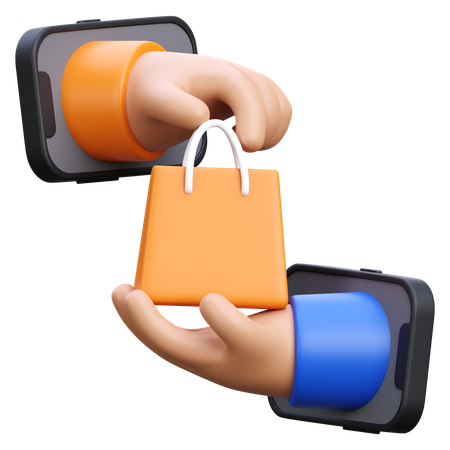 Virtual Shopping  3D Icon