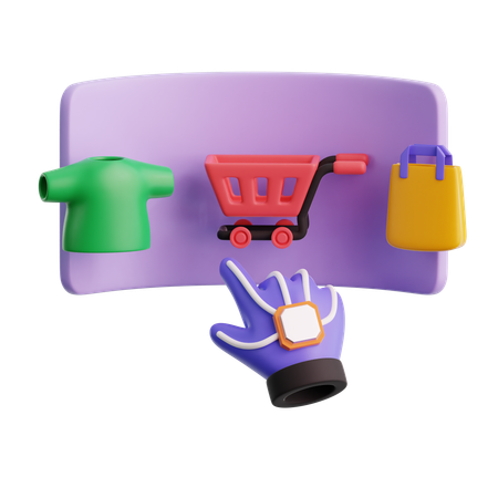 Virtual shopping  3D Icon