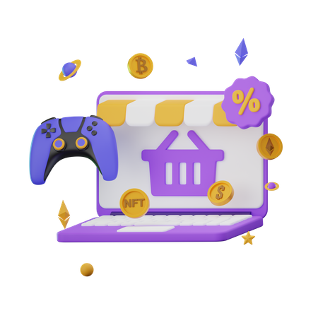 Virtual Shopping  3D Icon