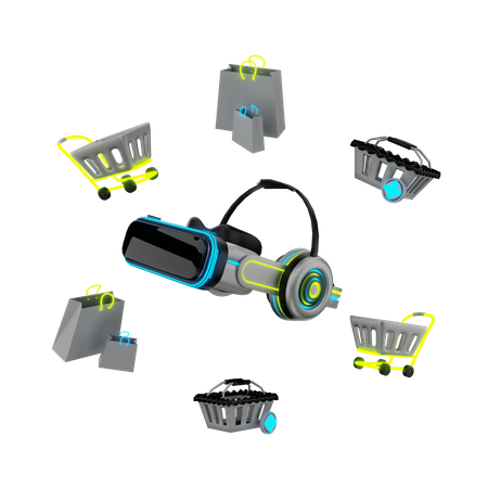 Virtual Shopping  3D Icon