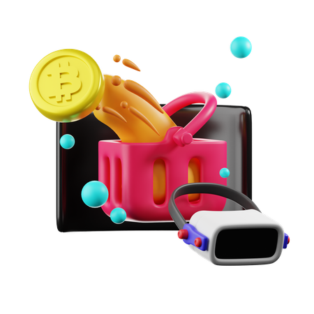 Virtual Shopping  3D Icon