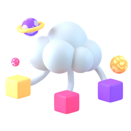 Virtual Storage  3D Icon