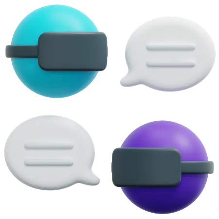 Virtual Talk  3D Icon