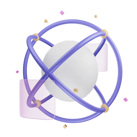 Virtual World  3D Icon