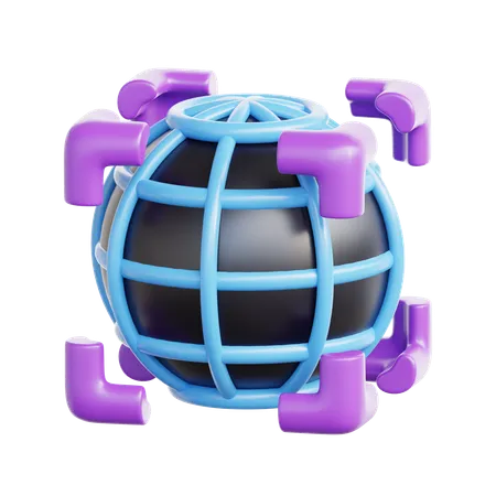 Virtual World  3D Icon