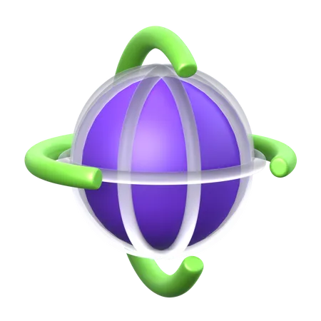 Virtual World  3D Icon