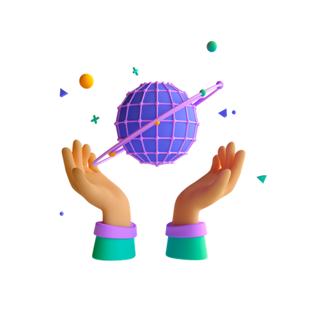 Virtual World  3D Icon