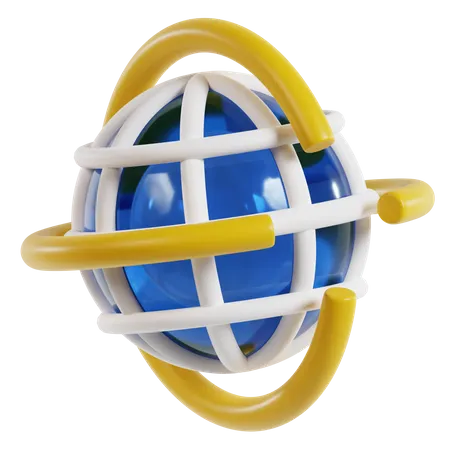 Virtual World  3D Icon