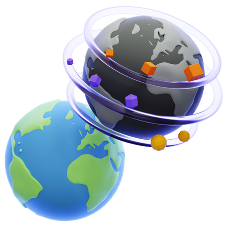 Virtual Worlds  3D Icon