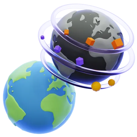 Virtual Worlds  3D Icon