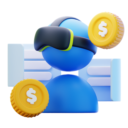 Virtuelle Finanzen  3D Icon