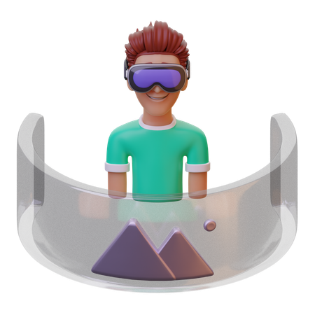 Virtuelle Umgebung  3D Icon