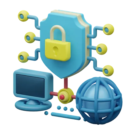 Virtuelles privates Netzwerk  3D Icon