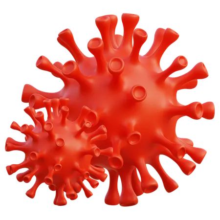 Medical Virus Icon Representing Infectious Microorganisms 3D Icon