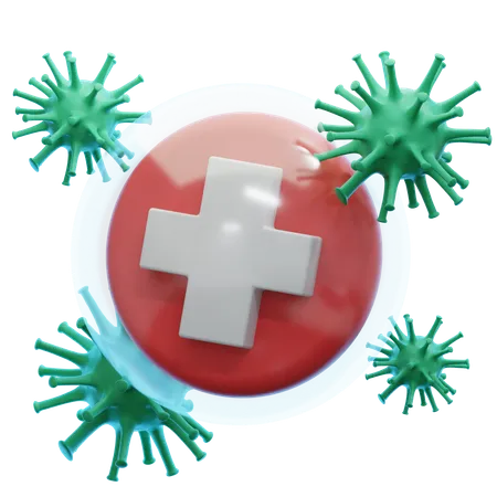 Virus  3D Icon