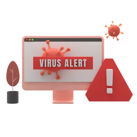 Virus Alert  3D Icon