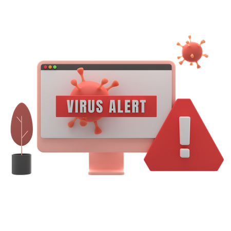 Virus Alert 3D Icon