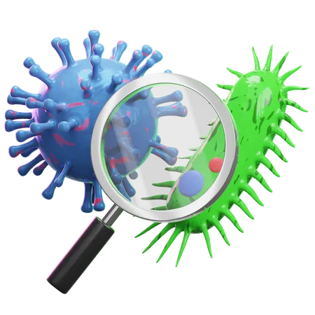 Virus And Bacteria 3D Illustration