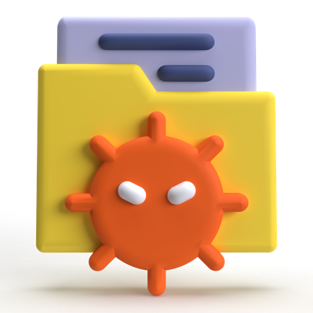 Virus de carpeta  3D Icon