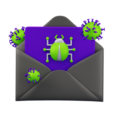 Vírus de e-mail  3D Icon