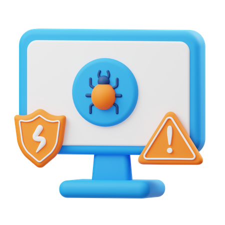 Virus détecté par antivirus  3D Icon