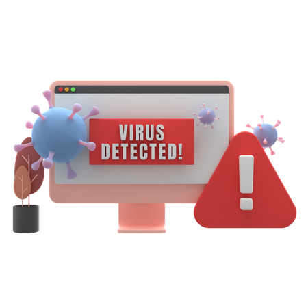 Virus Detected  3D Icon