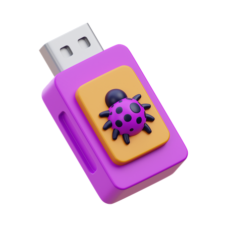 Disque flash de virus  3D Icon