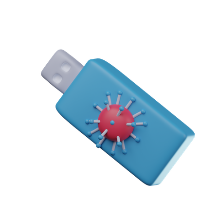 Disque flash de virus  3D Icon