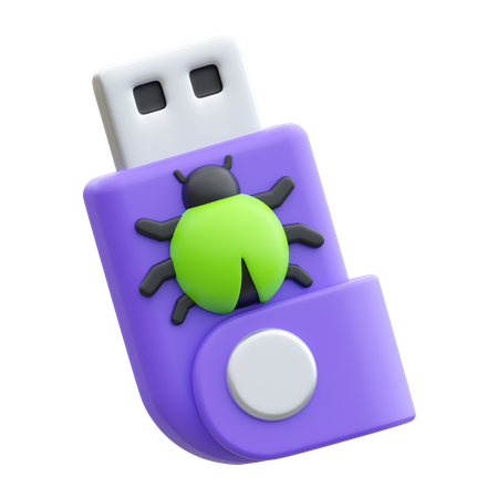 Disque flash de virus  3D Icon