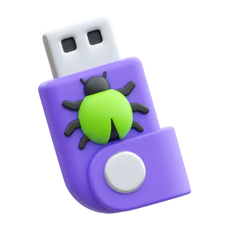 Disque flash de virus  3D Icon