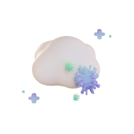 Virus du nuage  3D Icon