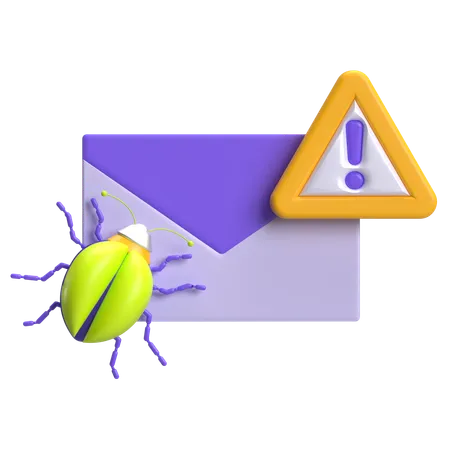 Virus-E-Mail  3D Icon