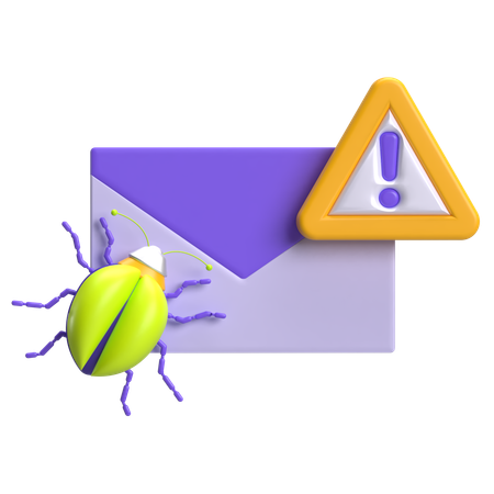 Virus Email  3D Icon