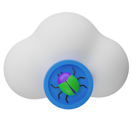 Virus de la nube  3D Icon