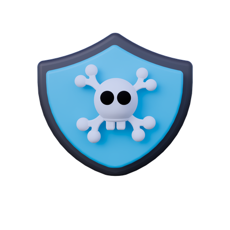 Virus escudo  3D Icon