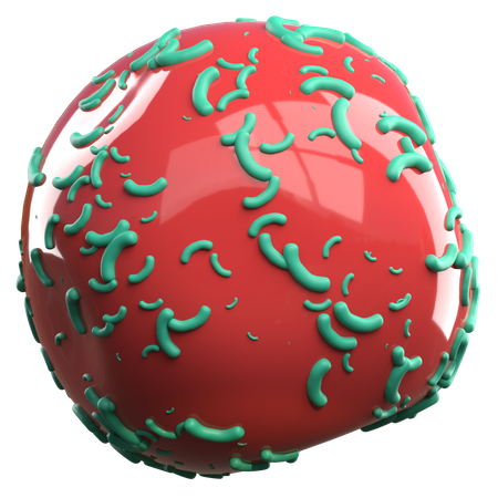 Virus espinoso  3D Icon