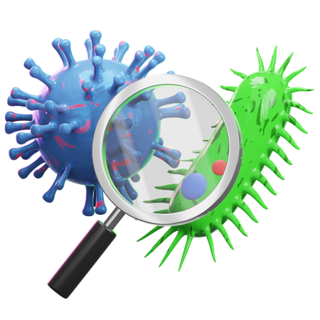 Virus et bactéries  3D Illustration