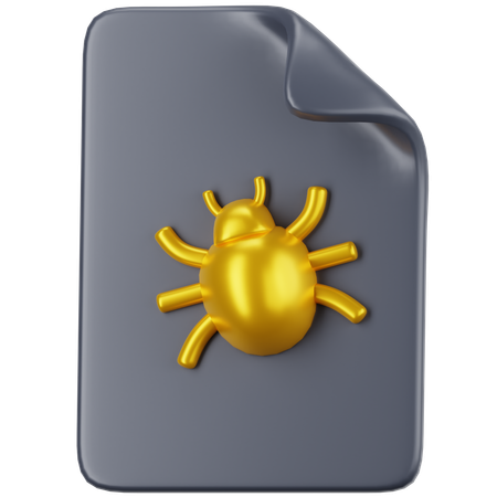 Virus File  3D Icon