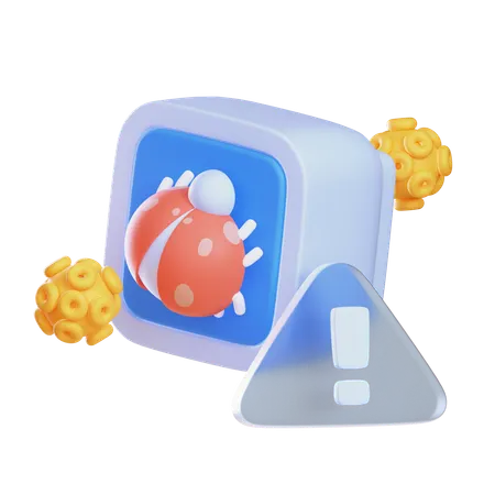 Virus Found  3D Icon