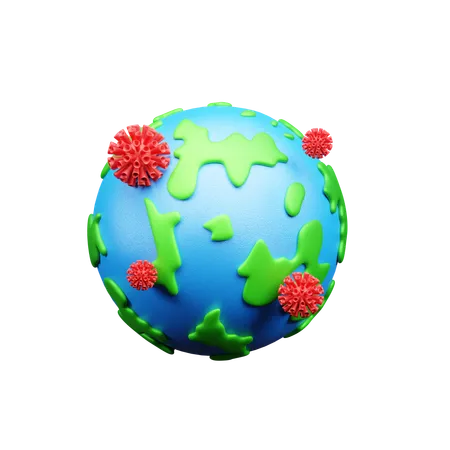 Virus globales  3D Icon