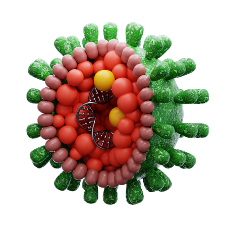 Virus de la hepatitis  3D Icon