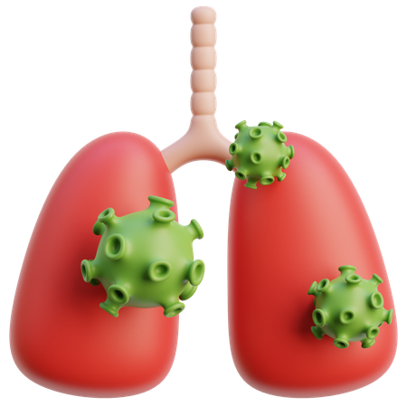 Virus Infected Lungs  3D Icon