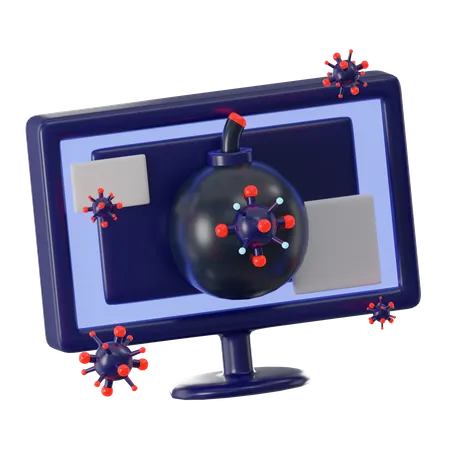 Virus de computadora  3D Icon