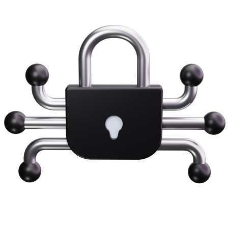 Virus Lock  3D Icon