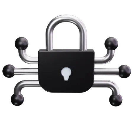 Virus Lock  3D Icon