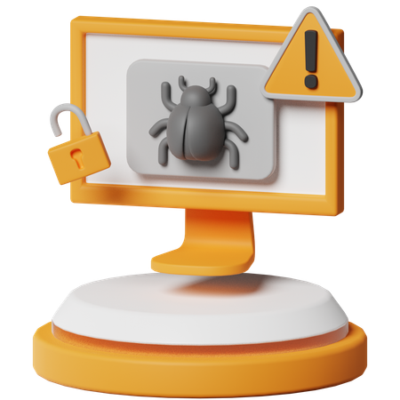 Virus Malware  3D Icon